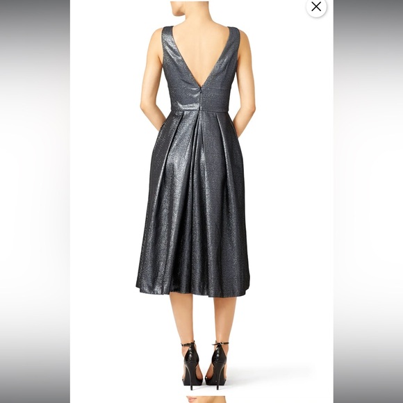 Cynthia Rowley Dree Jumpsuit in Metallic Charcoal - Size 6 - Picture 4 of 13